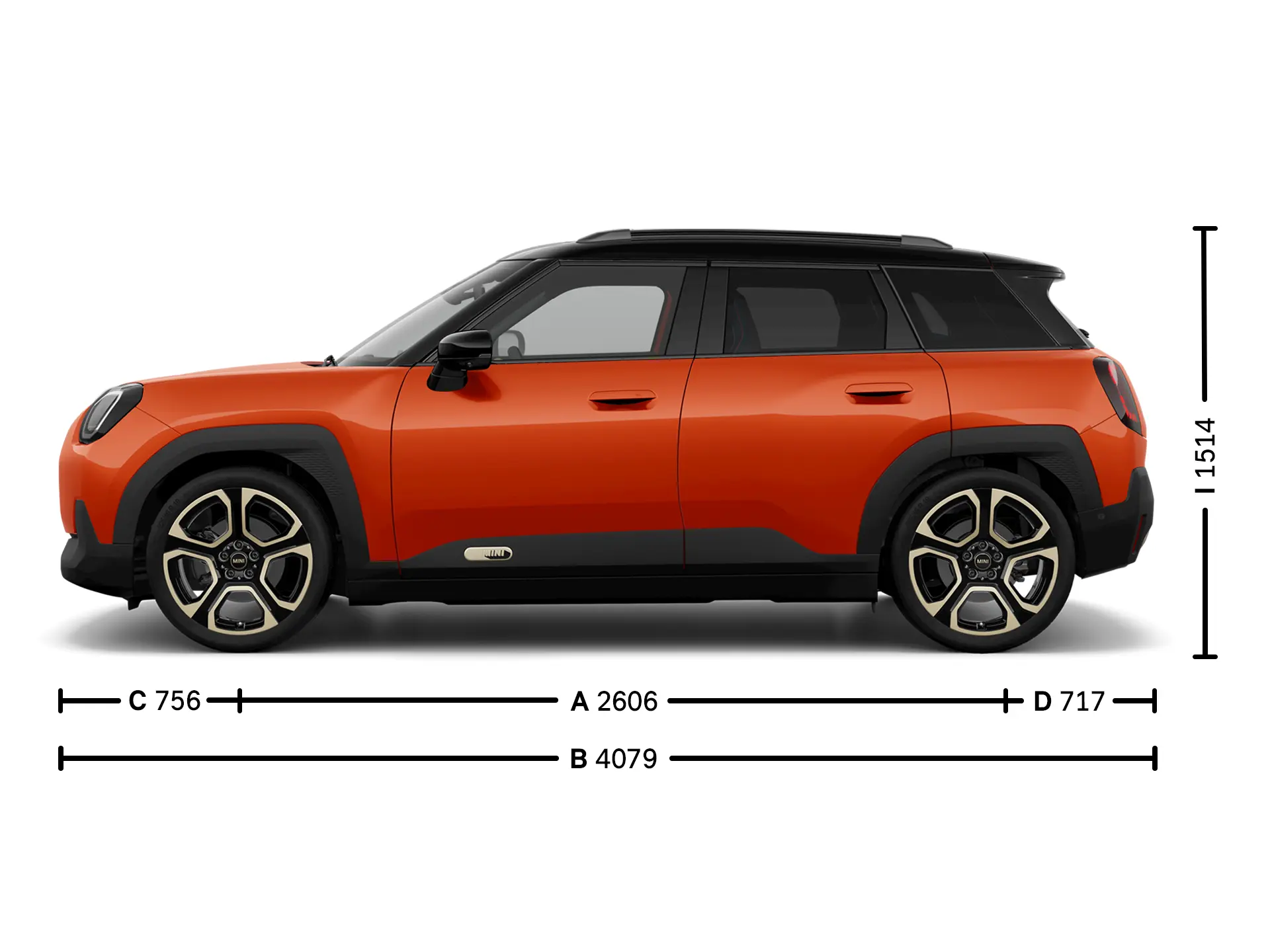 MINI Aceman Electric Dimensions latérales