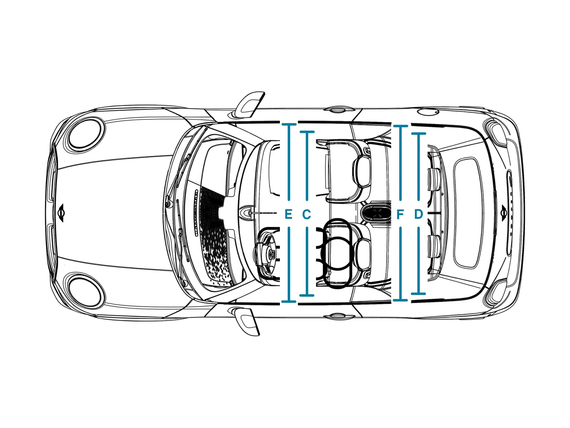 MINI Cooper Cabrio – Dimensions Ciel de toit