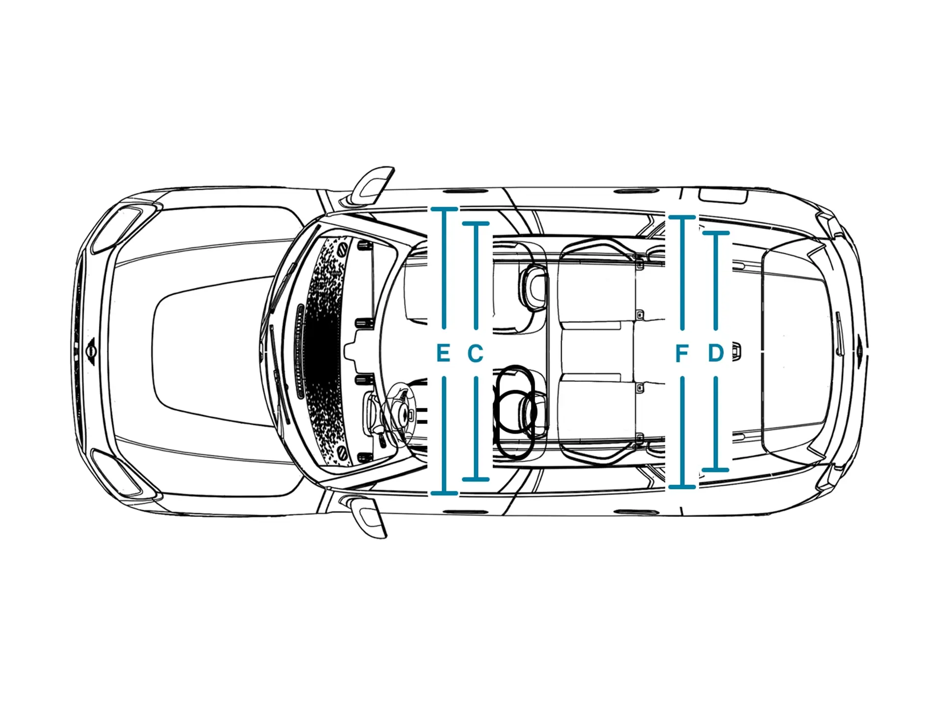 MINI Countryman Electric – Dimensions Intérieur Ciel de toit