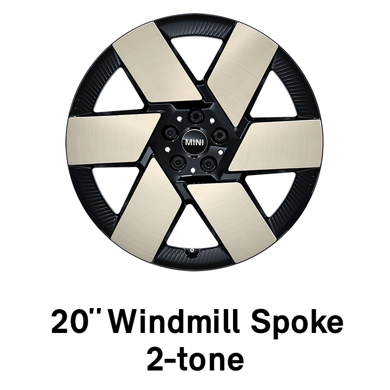 MINI – équipement – 20’’ Windmill spoke 2-tone
