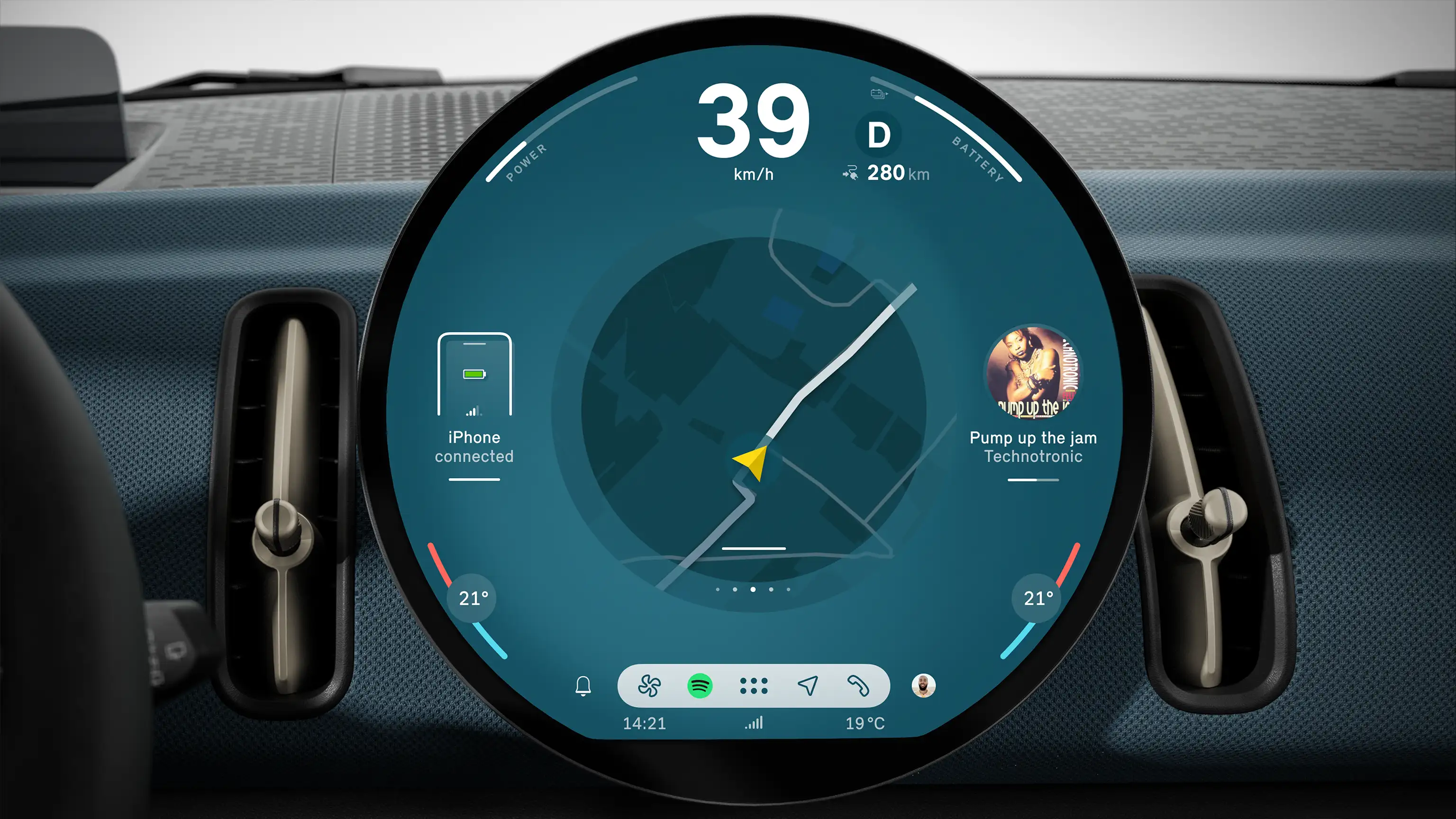 MINI Countryman Electric – Écran circulaire
