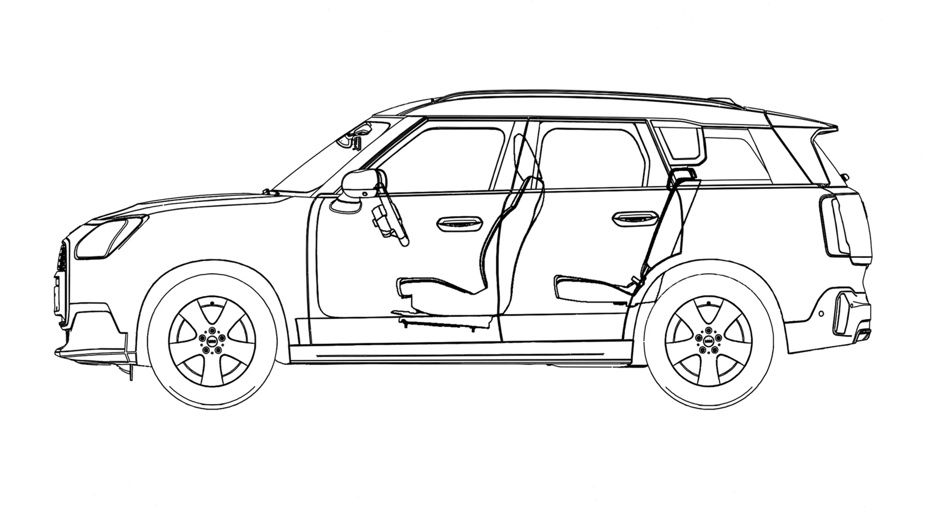 MINI Countryman - Croquis de la vue latérale