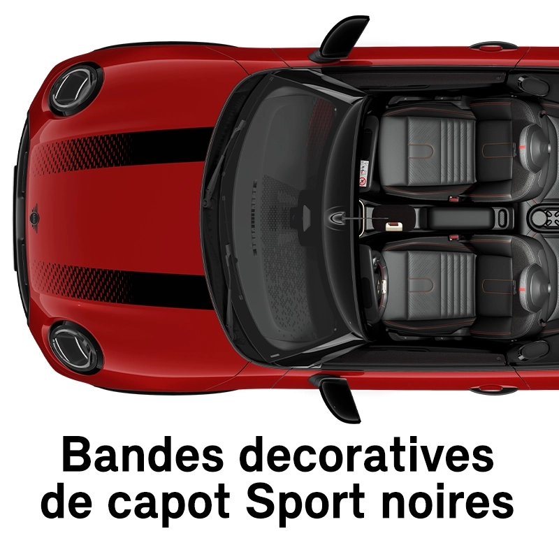  MINI - équipement -bandes sports noires finition jcw