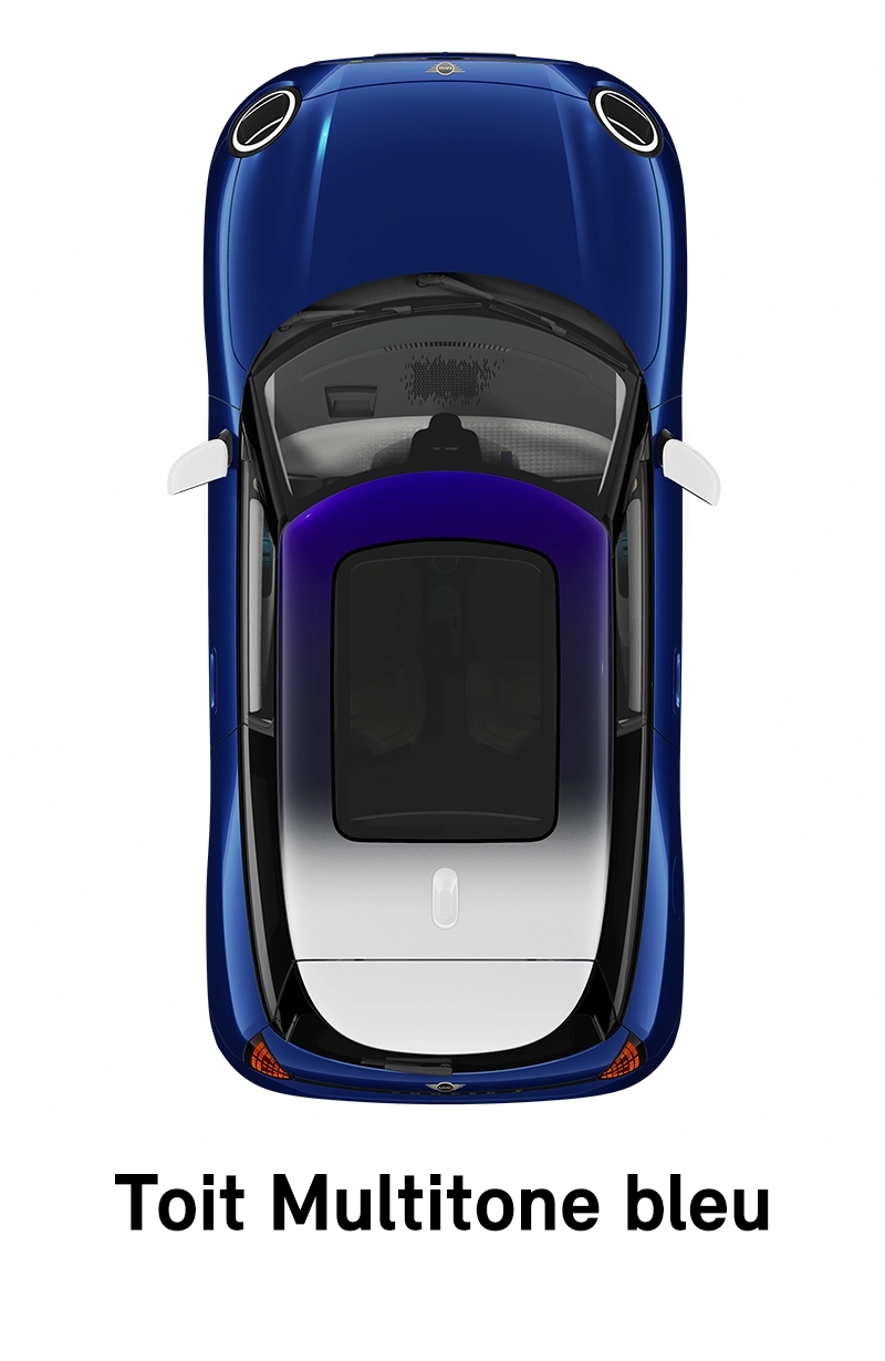  MINI – équipement – Finition Favoured toit bleu multitons