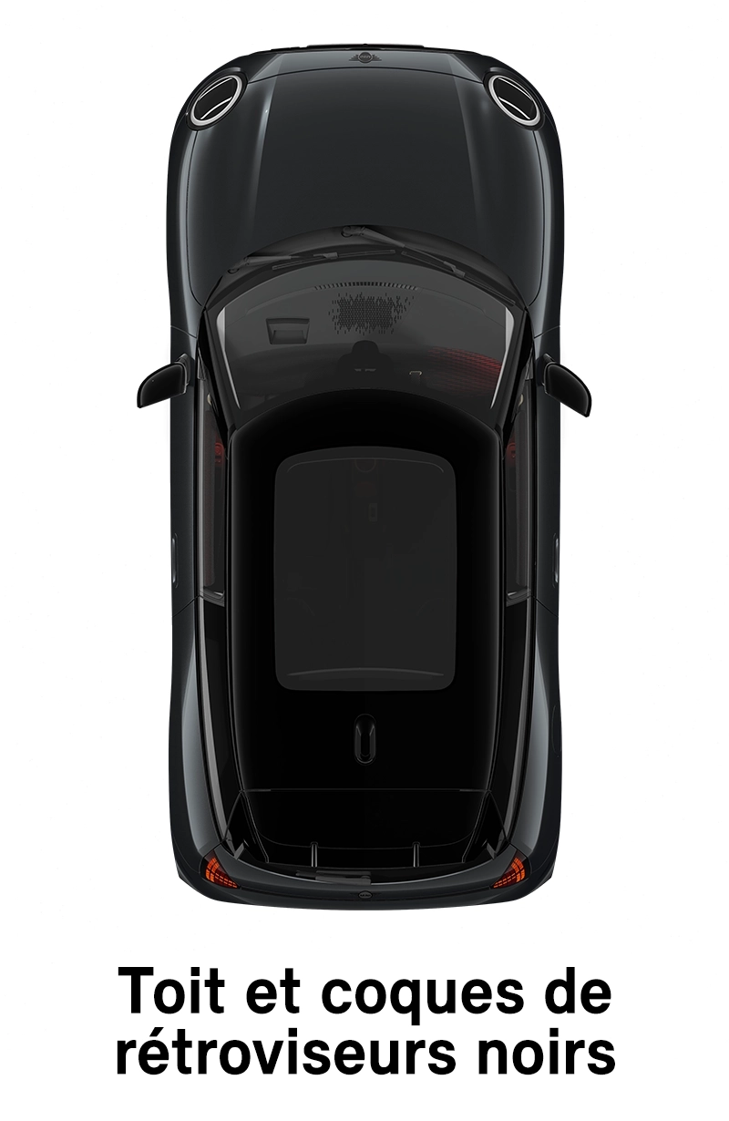 MINI - équipement - Finition JCW toit et coques rétroviseurs noirs