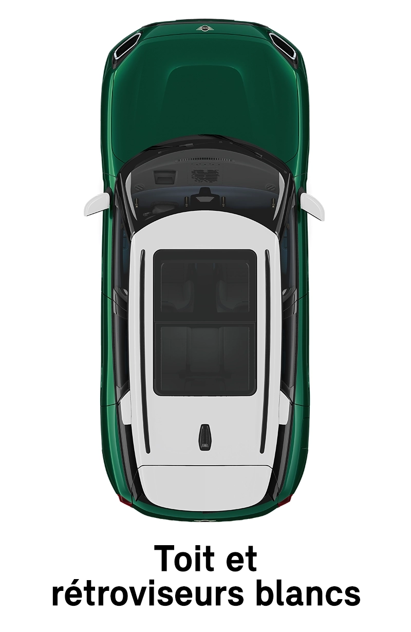  MINI - équipement - coques de toit et de rétroviseurs finition classic en blanc