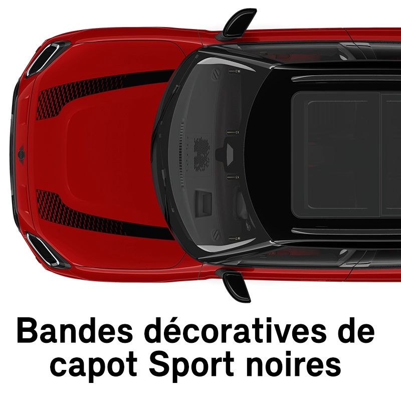  MINI - équipement -bandes sports noires finition jcw