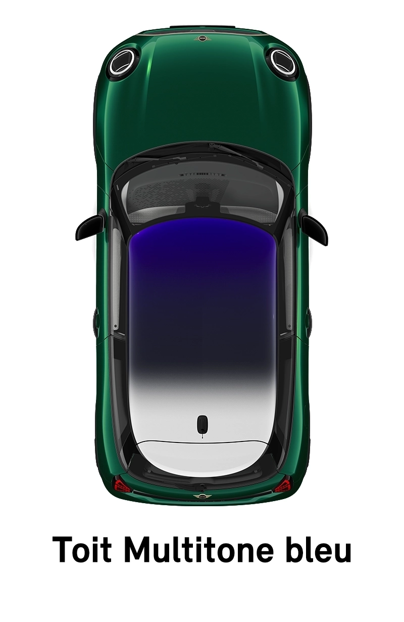  MINI - équipement - Finition Favoured - toit multitone bleu
