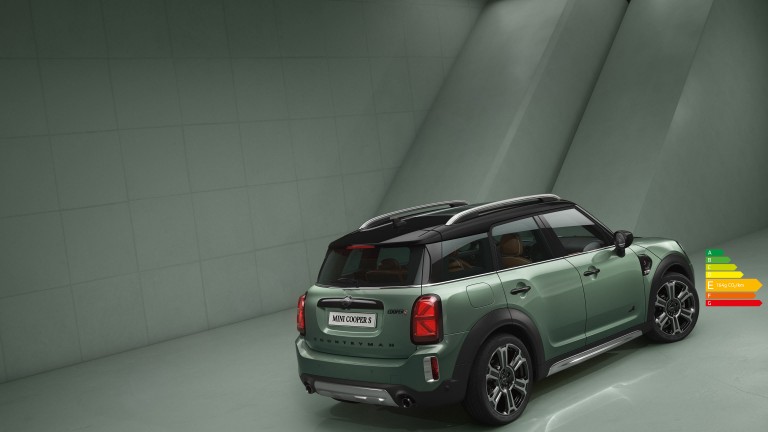 MINI Countryman – vue latérale – vert et noir MINI Countryman – vue latérale – vert et noir